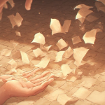1200 x 628 pixels - Hands releasing a crumpled photograph into the wind., anime masterpiece with soft lighting, gentle intricate style, highly detailed, pixiv, anime art, 4k, art from your name anime, garden of words style art, high quality. Overall, it's an absolute world-class masterpiece soft beautiful anime-inspired artwork. It's an aesthetically pleasing, soft, beautiful anime art with impeccable attention to detail and beautiful composition.